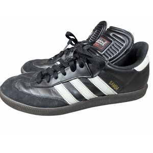 Adidas‎ Samba Black White Leather/Suede Sneakers Size Men US 7.5 Women US 8.5